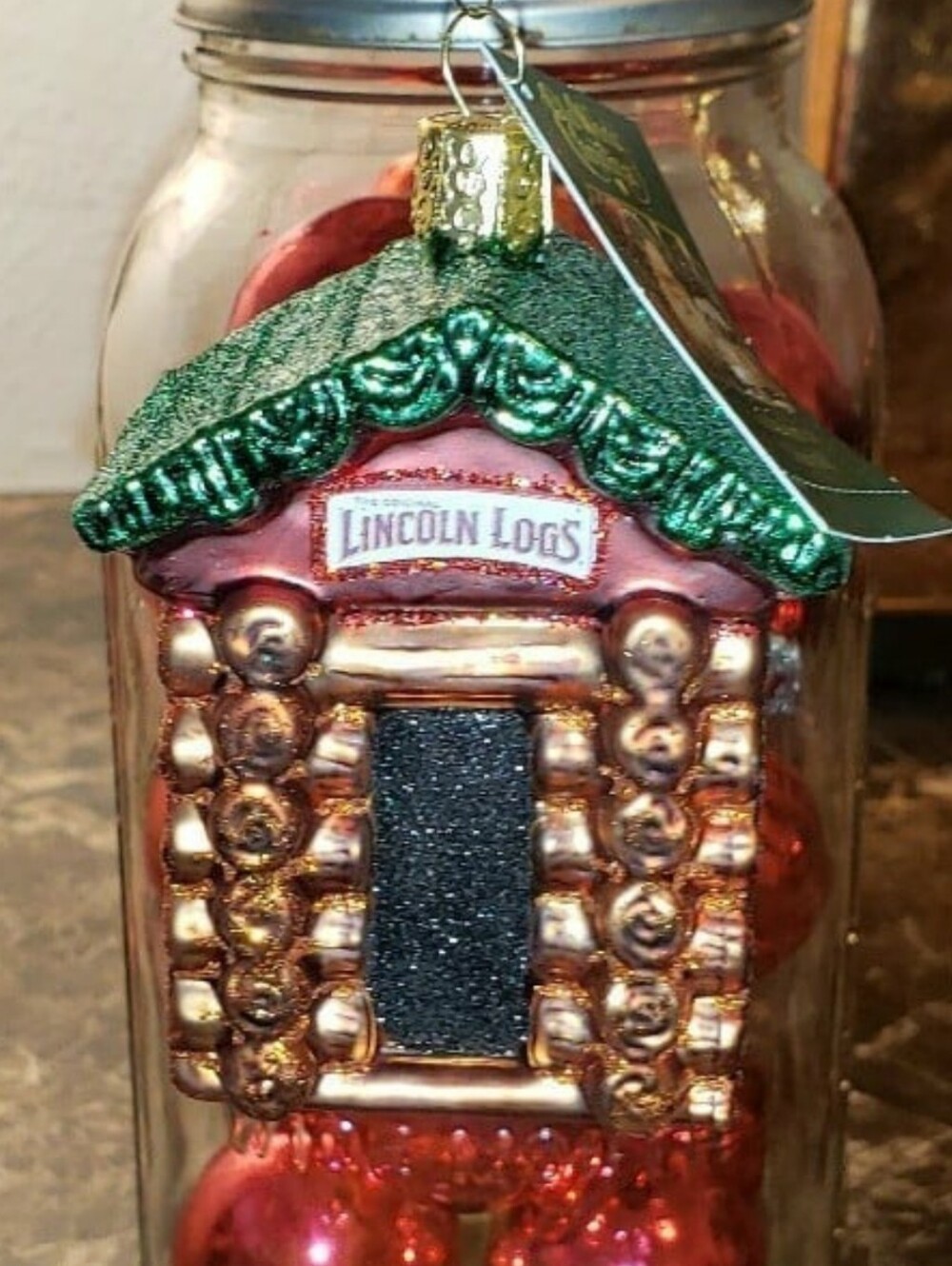 Old World Christmas Lincoln Logs Christmas Ornament